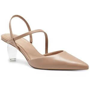 INC Galiana crystal heels nude tan neutral size 10
